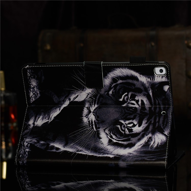 Pattern Printing PU Leather Stand Wallet Protective Tablet Case for iPad 10.2 (2019) - Tiger-10