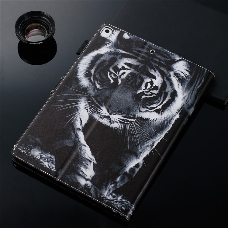 Pattern Printing PU Leather Stand Wallet Protective Tablet Case for iPad 10.2 (2019) - Tiger-11