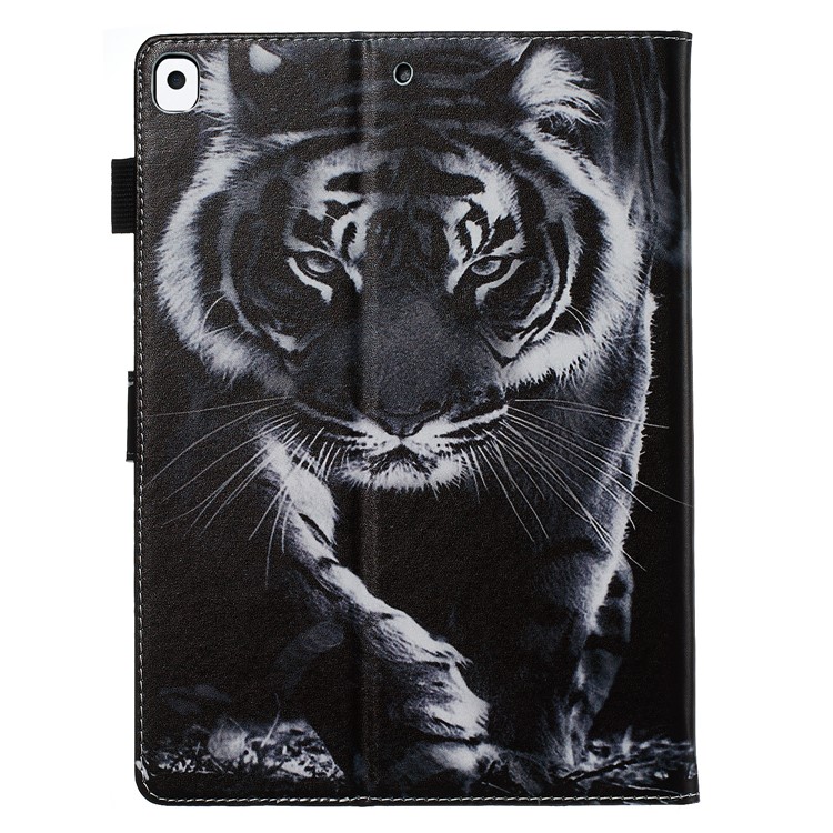 Pattern Printing PU Leather Stand Wallet Protective Tablet Case for iPad 10.2 (2019) - Tiger-3