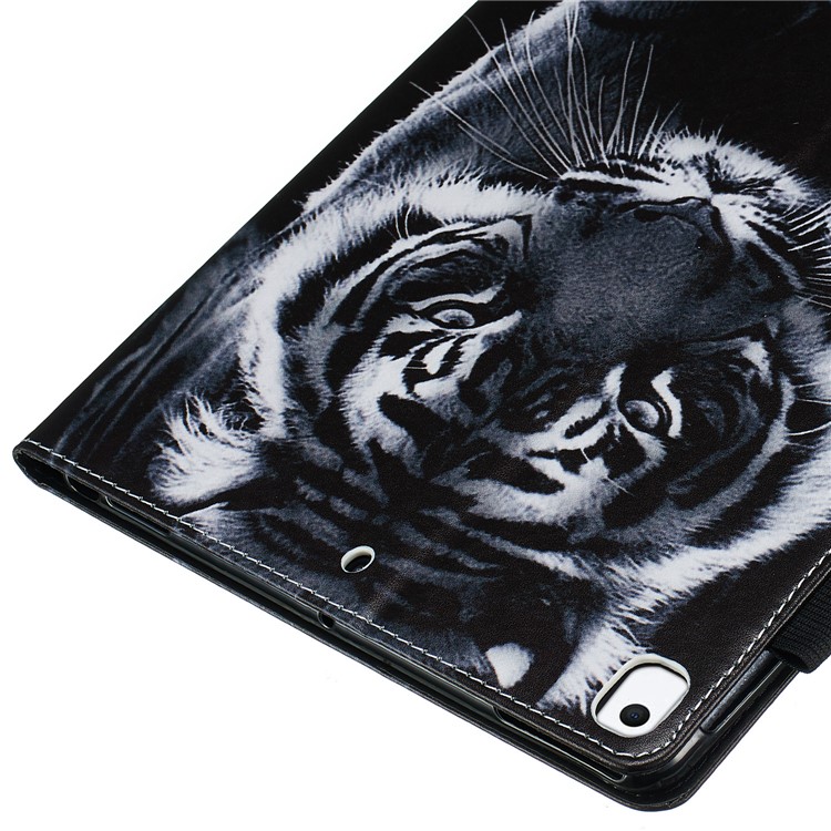 Pattern Printing PU Leather Stand Wallet Protective Tablet Case for iPad 10.2 (2019) - Tiger-8