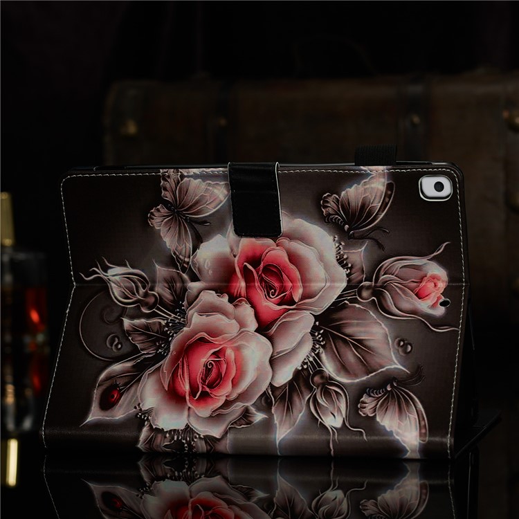 Pattern Printing PU Leather Stand Wallet Protective Tablet Case for iPad 10.2 (2019) - Flowers-10