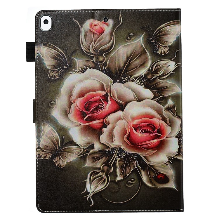 Pattern Printing PU Leather Stand Wallet Protective Tablet Case for iPad 10.2 (2019) - Flowers-3