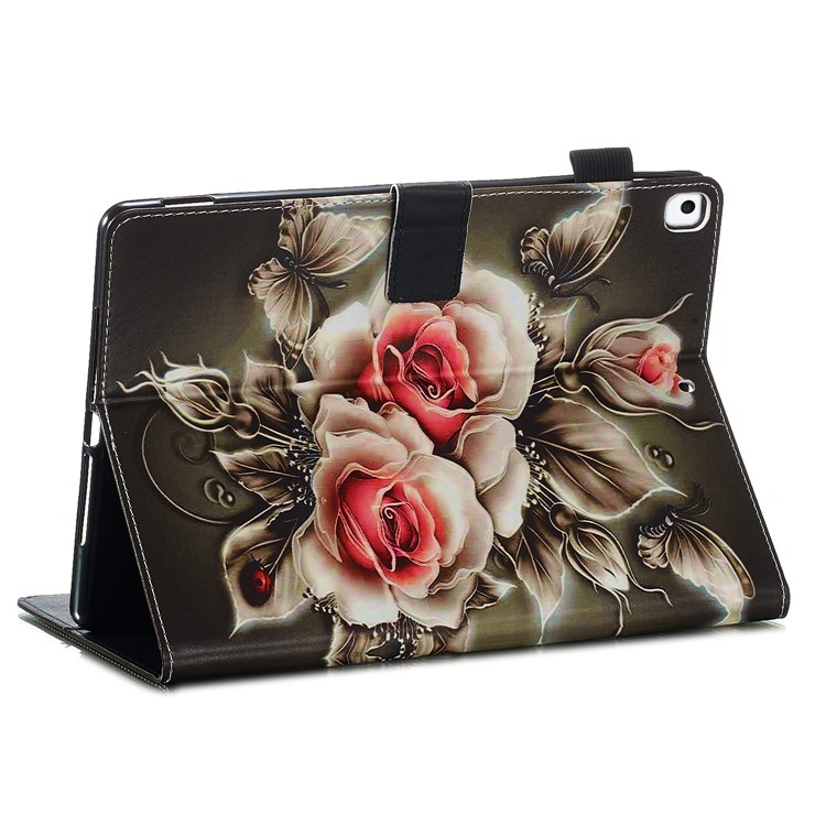 Pattern Printing PU Leather Stand Wallet Protective Tablet Case for iPad 10.2 (2019) - Flowers-9