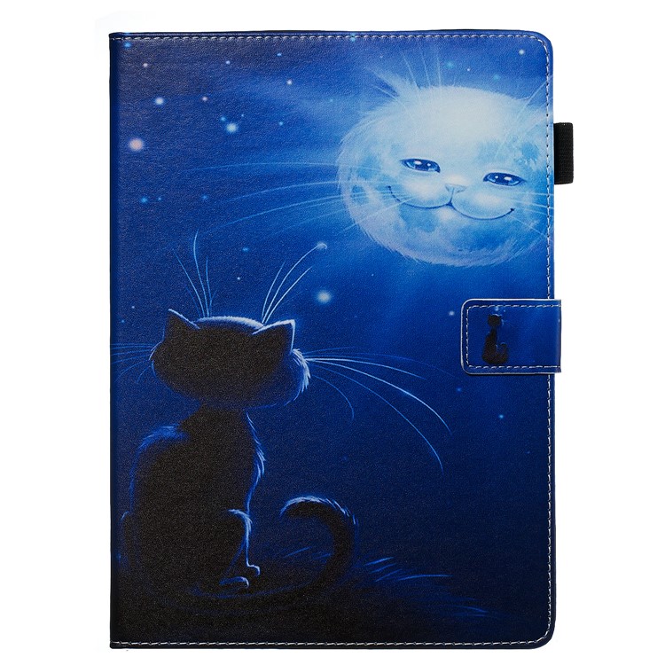 Pattern Printing PU Leather Stand Wallet Protective Tablet Case for iPad 10.2 (2019) - Luminous Cat Face-2