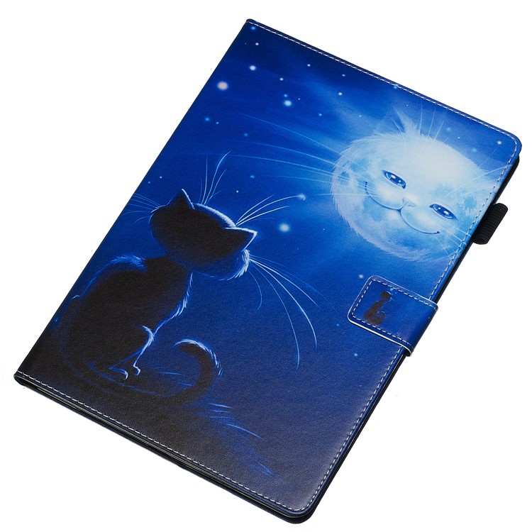 Pattern Printing PU Leather Stand Wallet Protective Tablet Case for iPad 10.2 (2019) - Luminous Cat Face-4