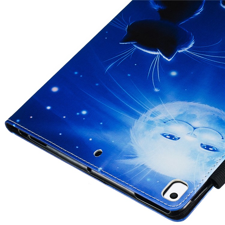 Pattern Printing PU Leather Stand Wallet Protective Tablet Case for iPad 10.2 (2019) - Luminous Cat Face-6