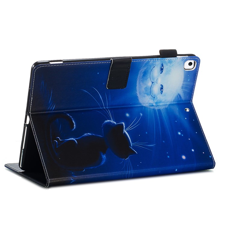 Pattern Printing PU Leather Stand Wallet Protective Tablet Case for iPad 10.2 (2019) - Luminous Cat Face-7