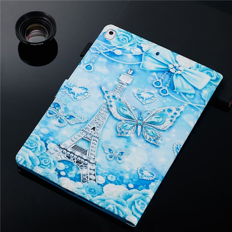 Pattern Printing PU Leather Stand Wallet Protective Tablet Case for iPad 10.2 (2019) - Crystal Butterflies-11