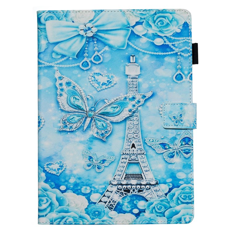 Pattern Printing PU Leather Stand Wallet Protective Tablet Case for iPad 10.2 (2019) - Crystal Butterflies-2