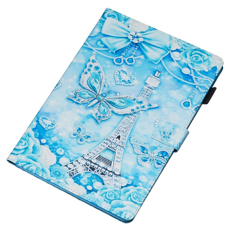 Pattern Printing PU Leather Stand Wallet Protective Tablet Case for iPad 10.2 (2019) - Crystal Butterflies-4