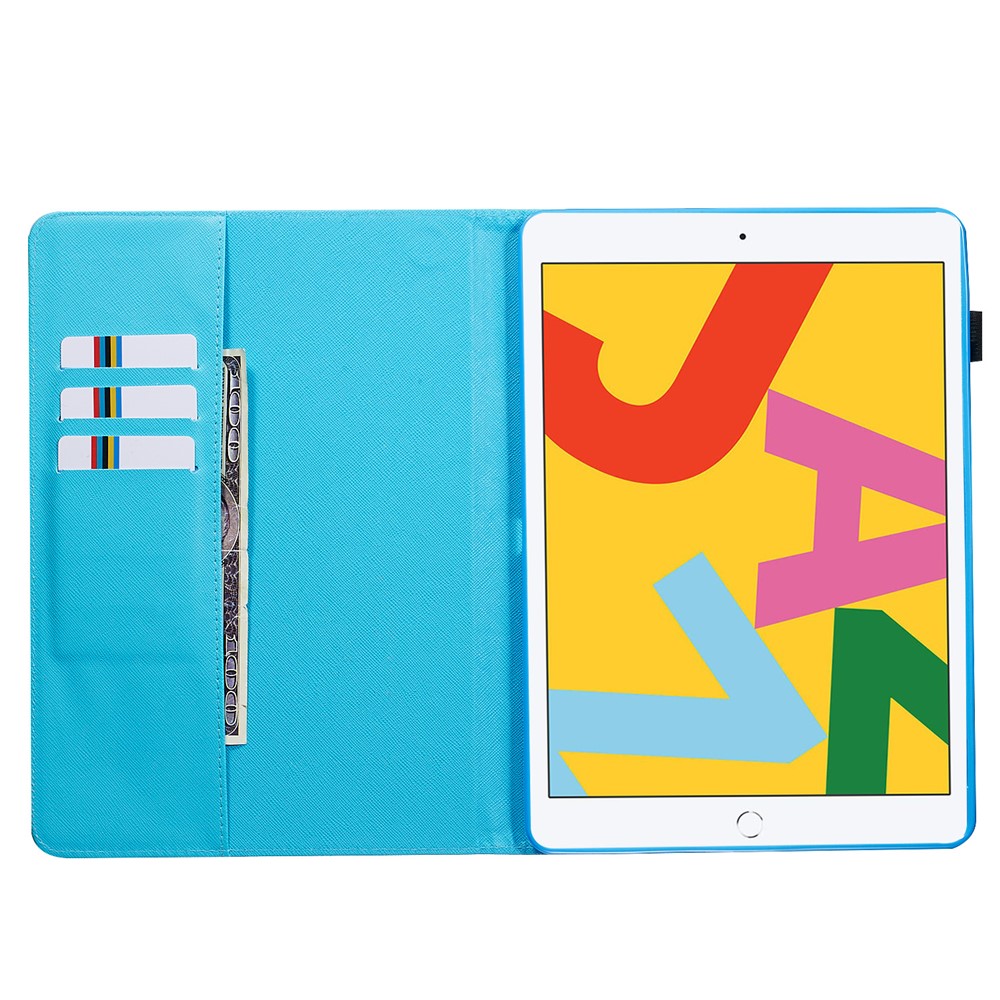 Pattern Printing Leather Wallet Stand Tablet Case for iPad 10.2 (2019) - Spun Sugar-6