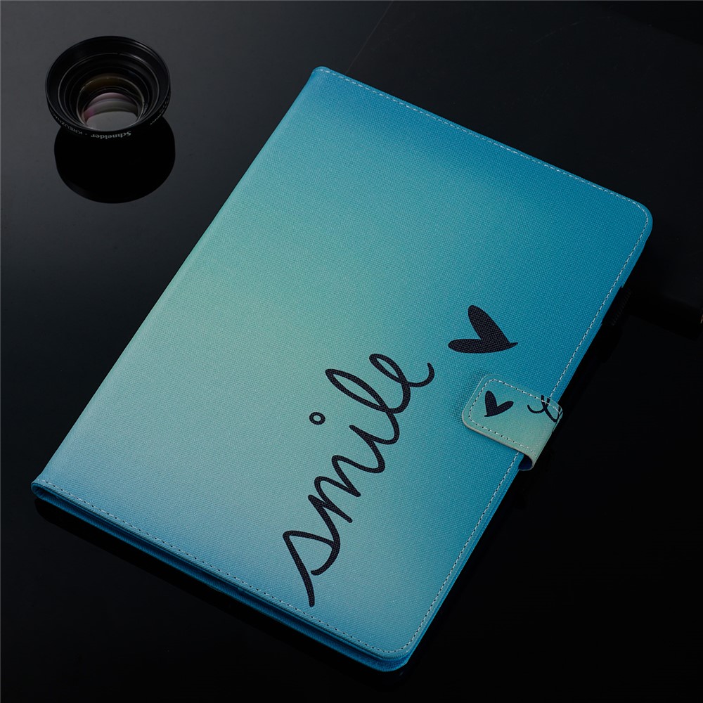 Pattern Printing Leather Wallet Stand Tablet Case for iPad 10.2 (2019) - Smile-10