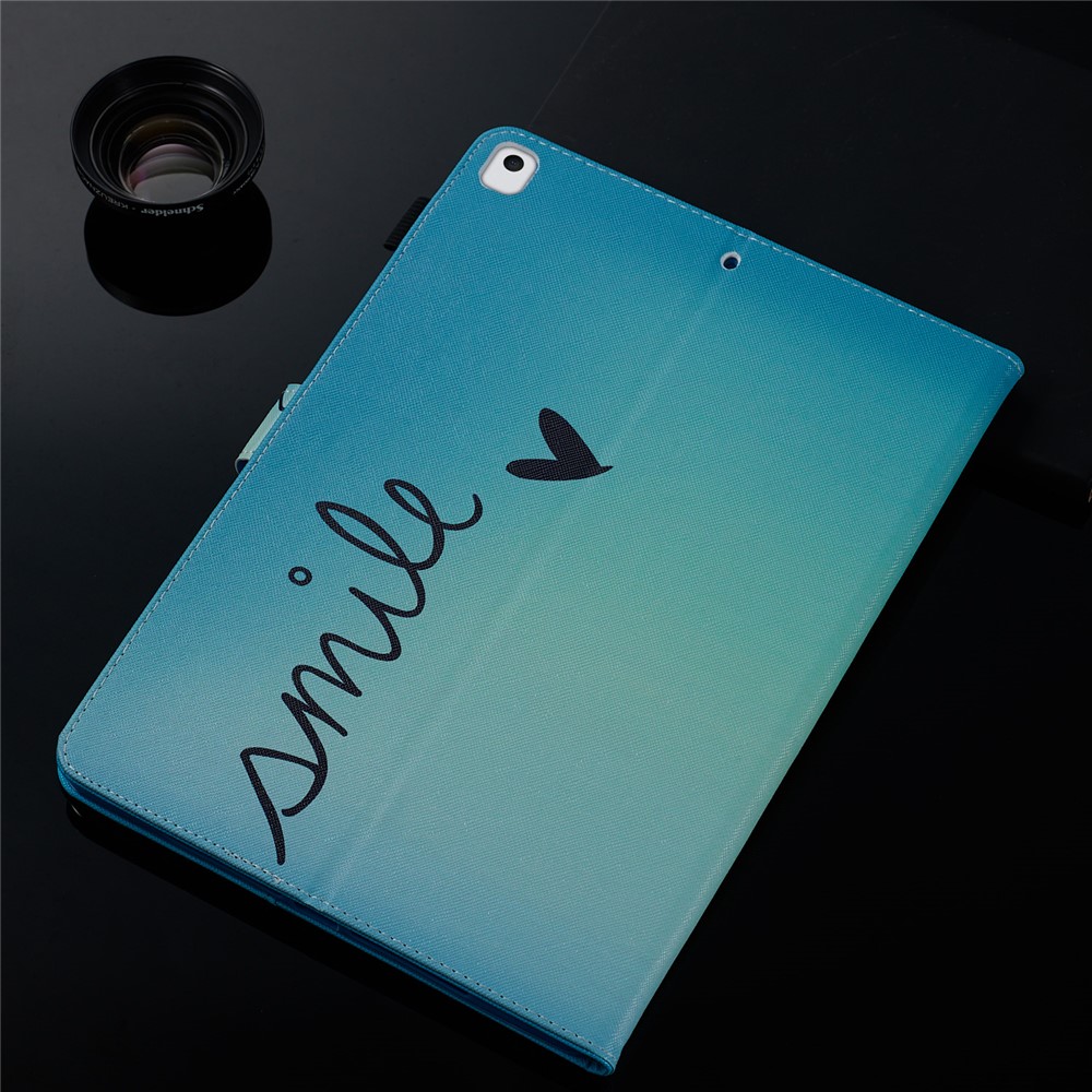 Pattern Printing Leather Wallet Stand Tablet Case for iPad 10.2 (2019) - Smile-11