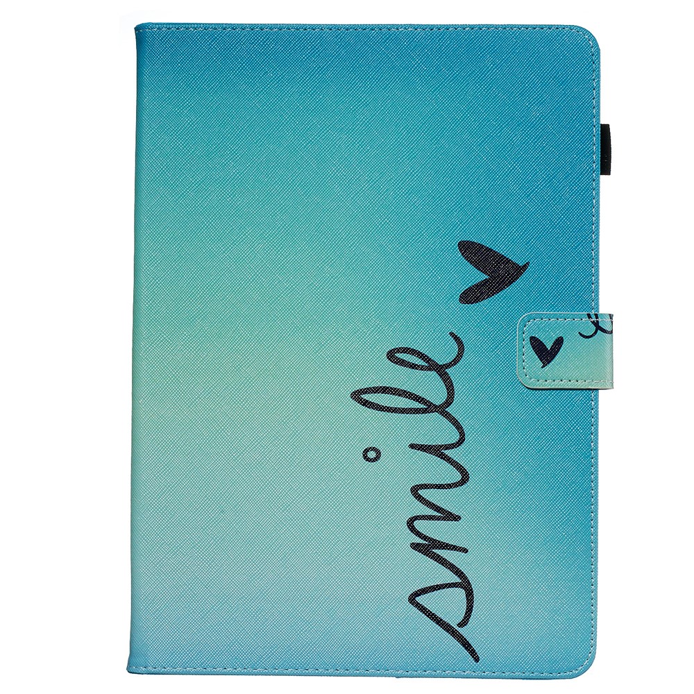 Pattern Printing Leather Wallet Stand Tablet Case for iPad 10.2 (2019) - Smile-2