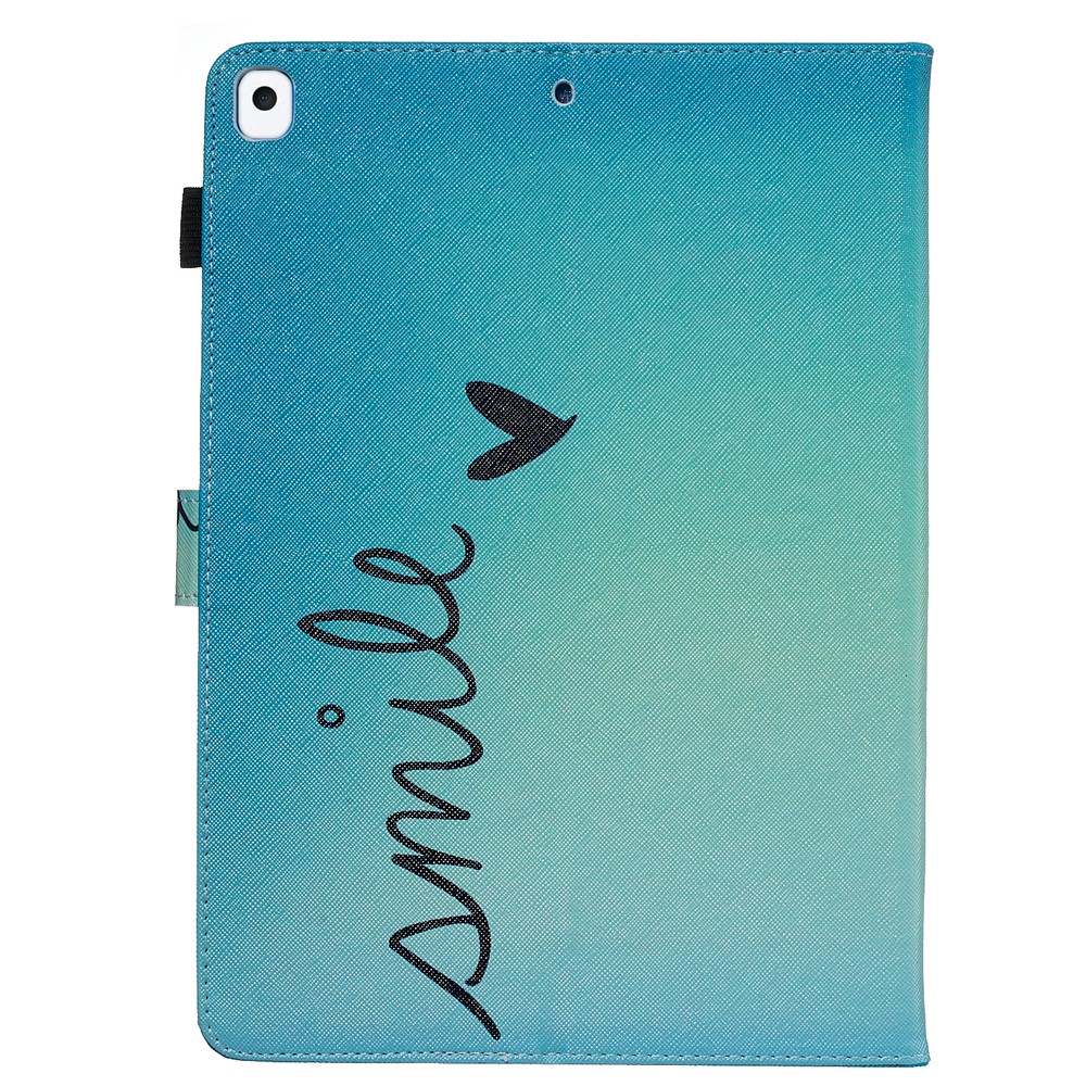 Pattern Printing Leather Wallet Stand Tablet Case for iPad 10.2 (2019) - Smile-3