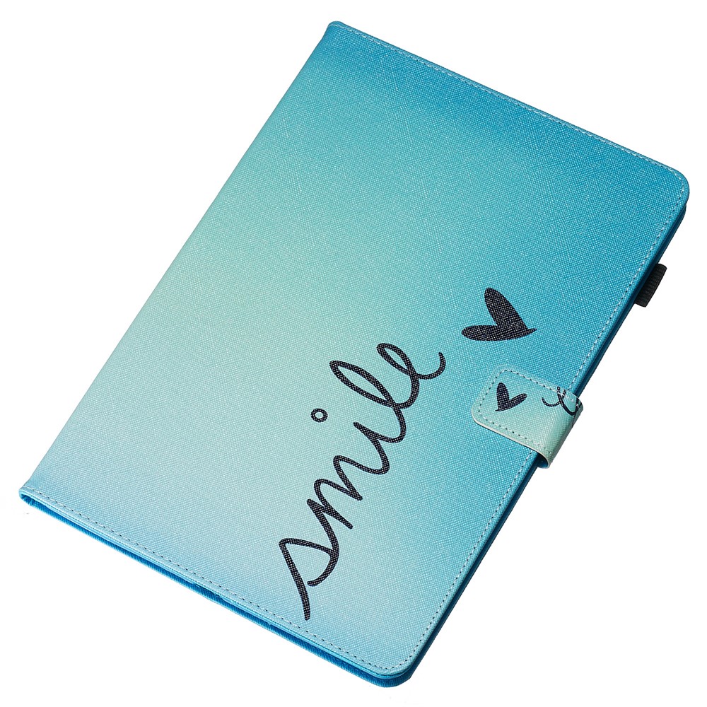 Pattern Printing Leather Wallet Stand Tablet Case for iPad 10.2 (2019) - Smile-4