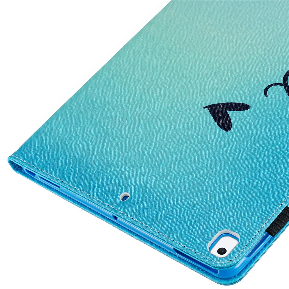 Pattern Printing Leather Wallet Stand Tablet Case for iPad 10.2 (2019) - Smile-5