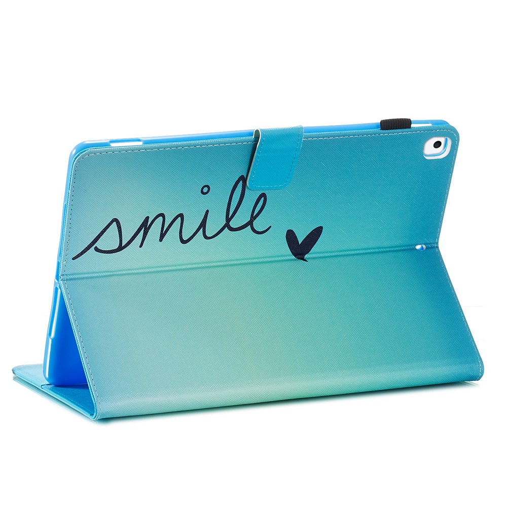 Pattern Printing Leather Wallet Stand Tablet Case for iPad 10.2 (2019) - Smile-8