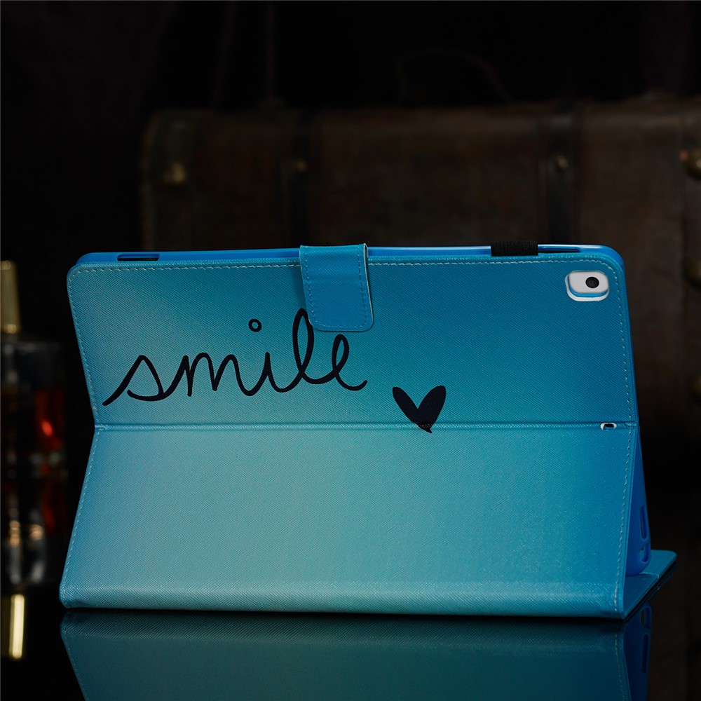 Pattern Printing Leather Wallet Stand Tablet Case for iPad 10.2 (2019) - Smile-9