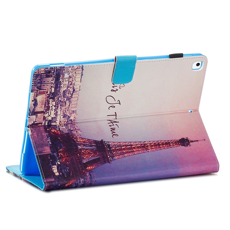 Pattern Printing Leather Wallet Stand Tablet Case for iPad 10.2 (2019) - Eiffel-8