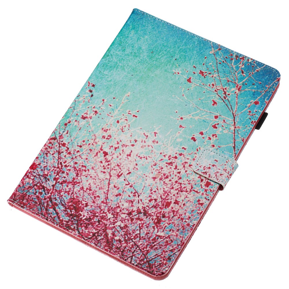 Pattern Printing Leather Wallet Stand Tablet Case for iPad 10.2 (2019) - Flower Tree-4