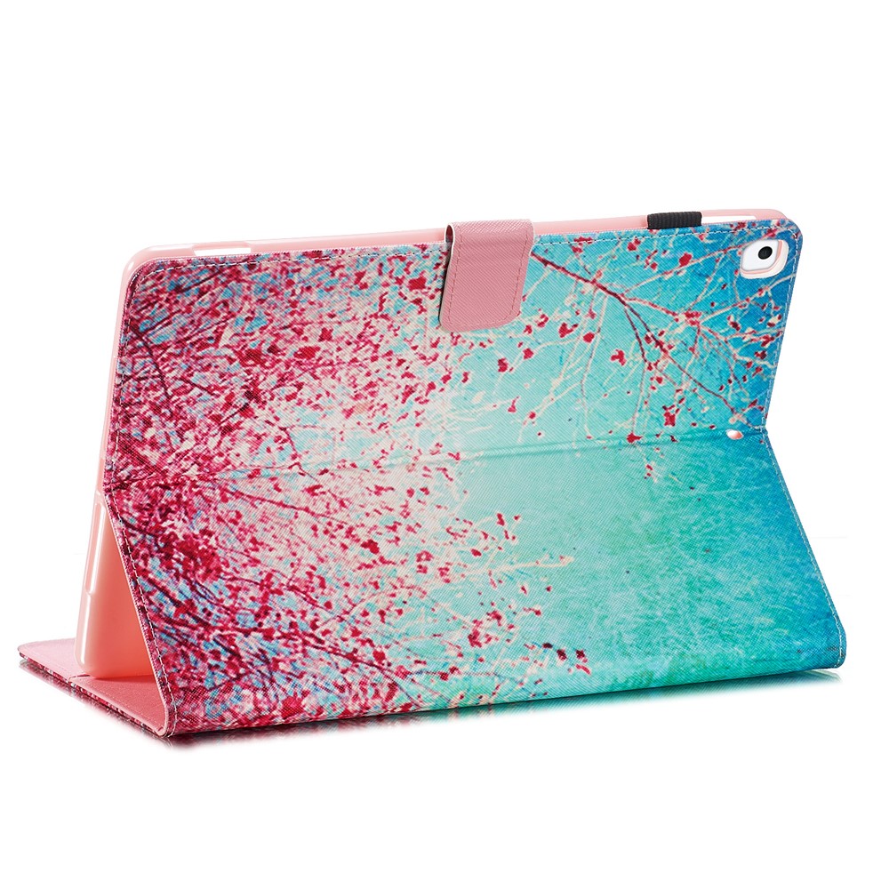 Pattern Printing Leather Wallet Stand Tablet Case for iPad 10.2 (2019) - Flower Tree-8