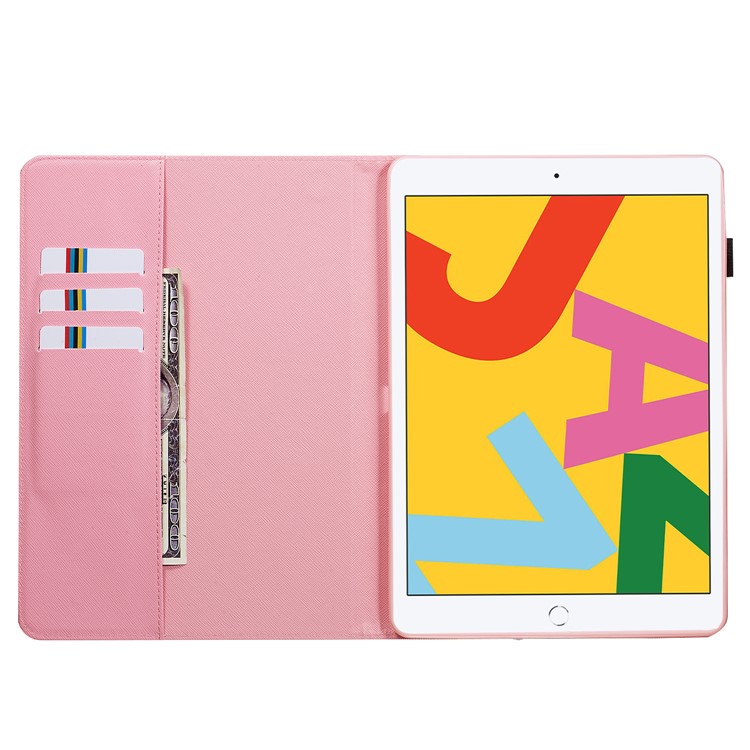 Pattern Printing Leather Wallet Stand Tablet Case for iPad 10.2 (2019) - Never Stop Dreaming-6