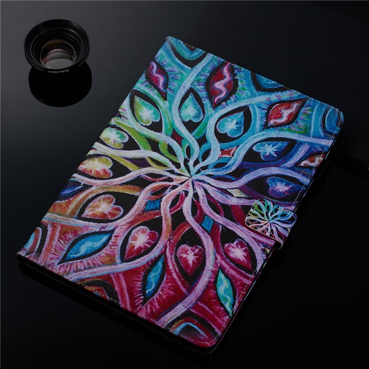 Pattern Printing Leather Wallet Stand Tablet Case for iPad 10.2 (2019) - Colorful Flower-10