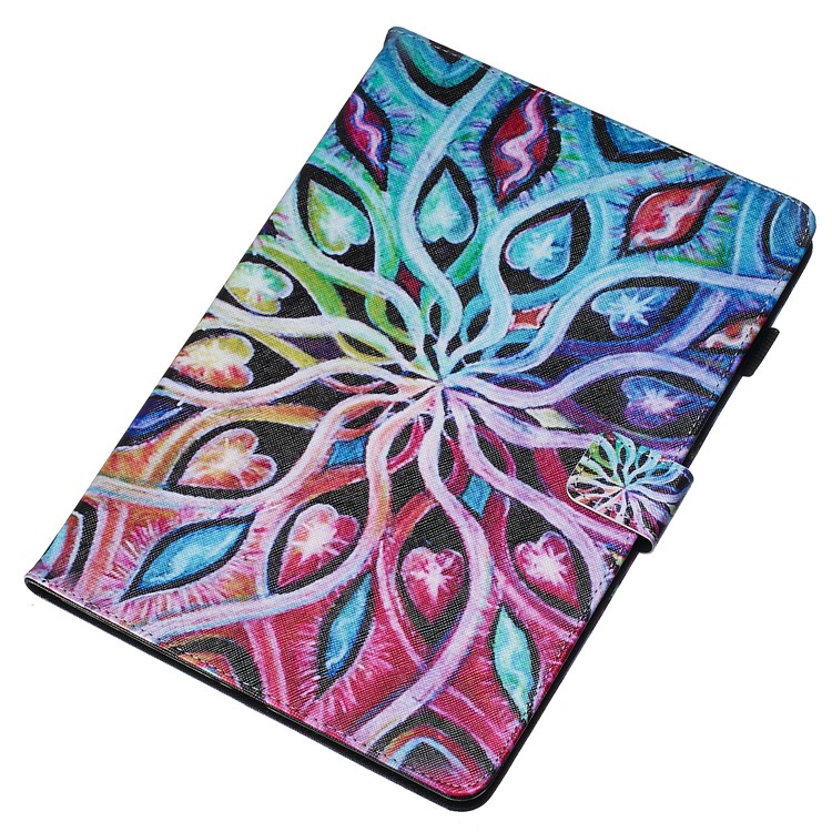 Pattern Printing Leather Wallet Stand Tablet Case for iPad 10.2 (2019) - Colorful Flower-4