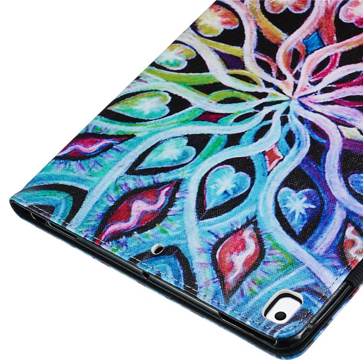 Pattern Printing Leather Wallet Stand Tablet Case for iPad 10.2 (2019) - Colorful Flower-5
