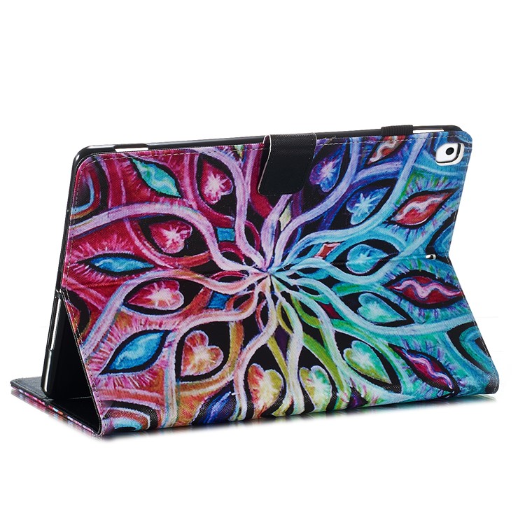 Pattern Printing Leather Wallet Stand Tablet Case for iPad 10.2 (2019) - Colorful Flower-8