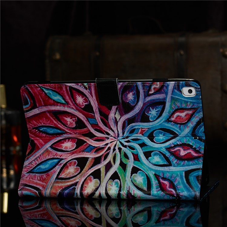 Pattern Printing Leather Wallet Stand Tablet Case for iPad 10.2 (2019) - Colorful Flower-9