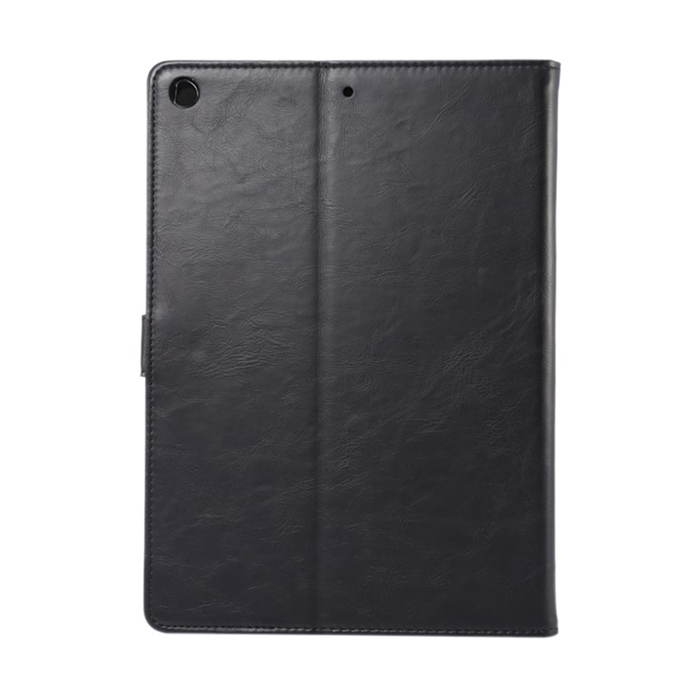 ENKAY for iPad 10.2 (2019) Crazy Horse Texture PU Leather Wallet Stand Auto-wake/sleep Casing Shell - Black-3