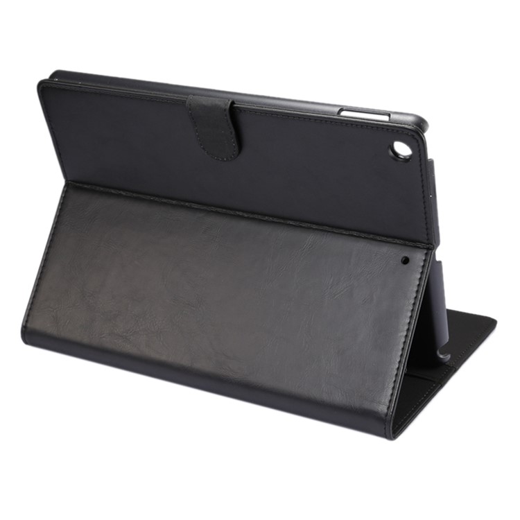 ENKAY for iPad 10.2 (2019) Crazy Horse Texture PU Leather Wallet Stand Auto-wake/sleep Casing Shell - Black-5