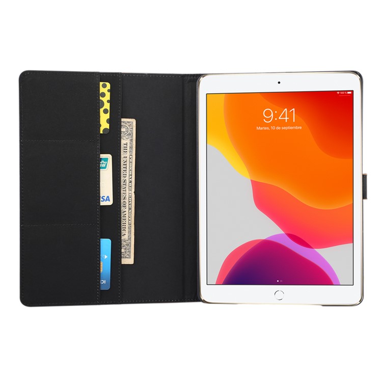 ENKAY for iPad 10.2 (2019) Crazy Horse Texture PU Leather Wallet Stand Auto-wake/sleep Casing Shell - Light Brown-4