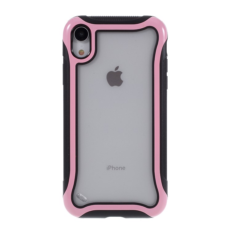 3 in 1 PC + TPU Stylish Casing Cell Shell for iPhone XR 6.1 inch - Pink-1