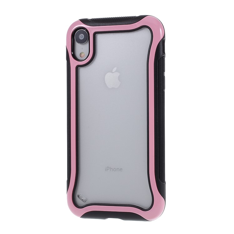 3 in 1 PC + TPU Stylish Casing Cell Shell for iPhone XR 6.1 inch - Pink-2