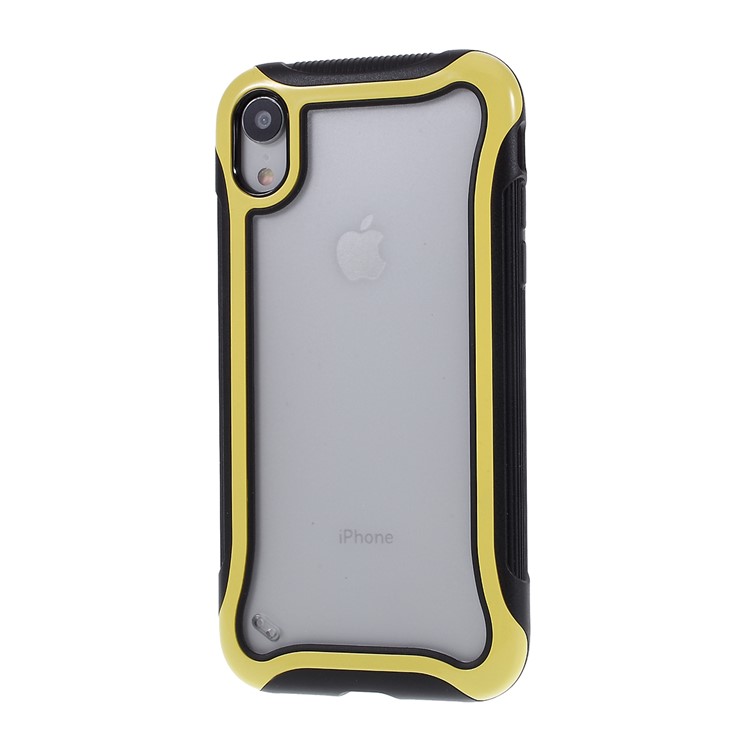 3 in 1 PC + TPU Stylish Casing Cell Shell for iPhone XR 6.1 inch - Yellow-2