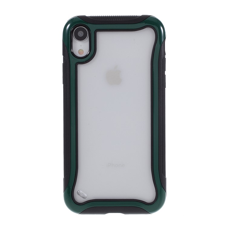 3 in 1 PC + TPU Stylish Casing Cell Shell for iPhone XR 6.1 inch - Dark Green-1