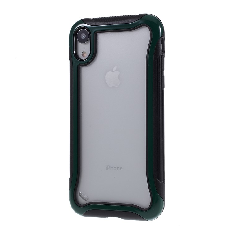 3 in 1 PC + TPU Stylish Casing Cell Shell for iPhone XR 6.1 inch - Dark Green-2