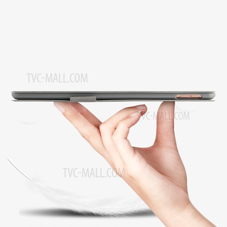 Deer Imprint Skin Ultra-thin PU Leather + PC Tablet Casing Shell for iPad 10.2 (2019) - Grey-10