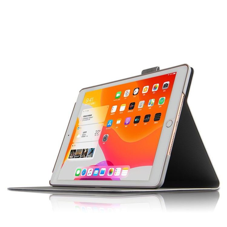 Deer Imprint Skin Ultra-thin PU Leather + PC Tablet Casing Shell for iPad 10.2 (2019) - Grey-2