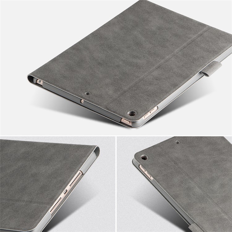 Deer Imprint Skin Ultra-thin PU Leather + PC Tablet Casing Shell for iPad 10.2 (2019) - Grey-6