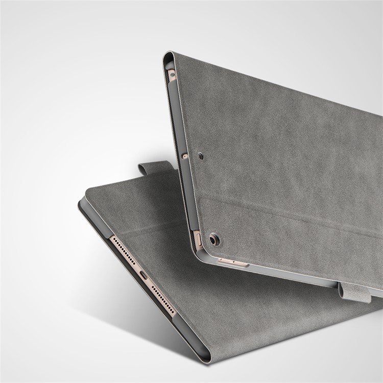Deer Imprint Skin Ultra-thin PU Leather + PC Tablet Casing Shell for iPad 10.2 (2019) - Grey-7