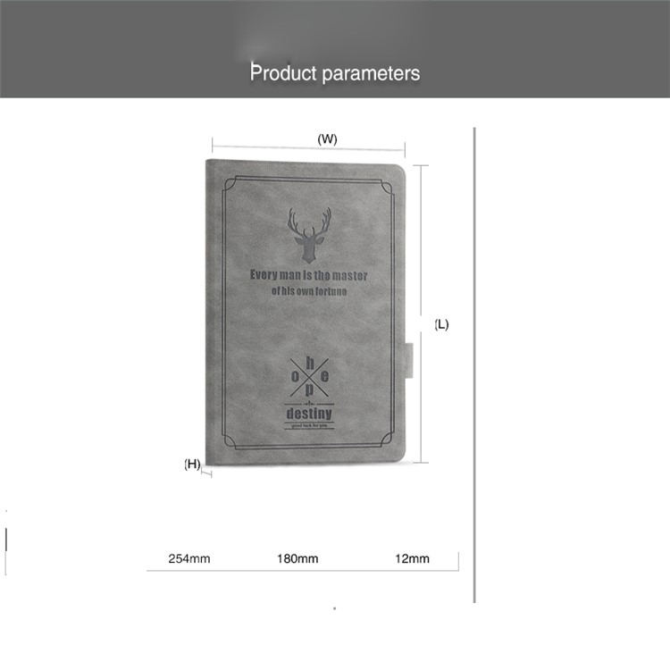 Deer Imprint Skin Ultra-thin PU Leather + PC Tablet Casing Shell for iPad 10.2 (2019) - Grey-8