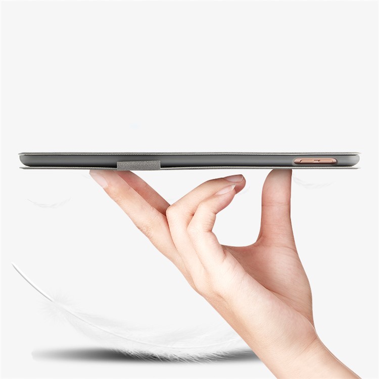 Deer Imprint Skin Ultra-thin PU Leather + PC Tablet Casing Shell for iPad 10.2 (2019) - Grey-9