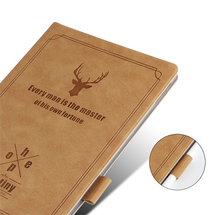 Deer Imprint Skin Ultra-thin PU Leather + PC Tablet Casing Shell for iPad 10.2 (2019) - Brown-2
