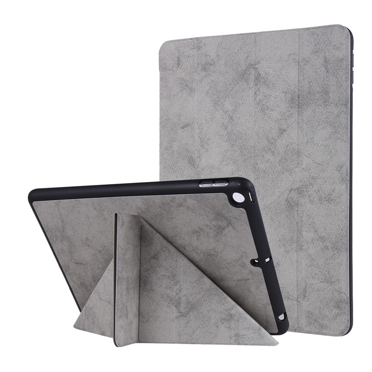 PU Leather Stand Tablet Case Shell with Pen Slot for iPad 10.2 (2019) - Grey-1