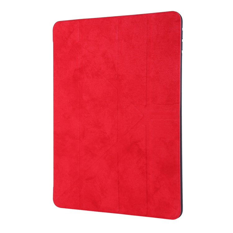 PU Leather Stand Tablet Case Shell with Pen Slot for iPad 10.2 (2019) - Red-2