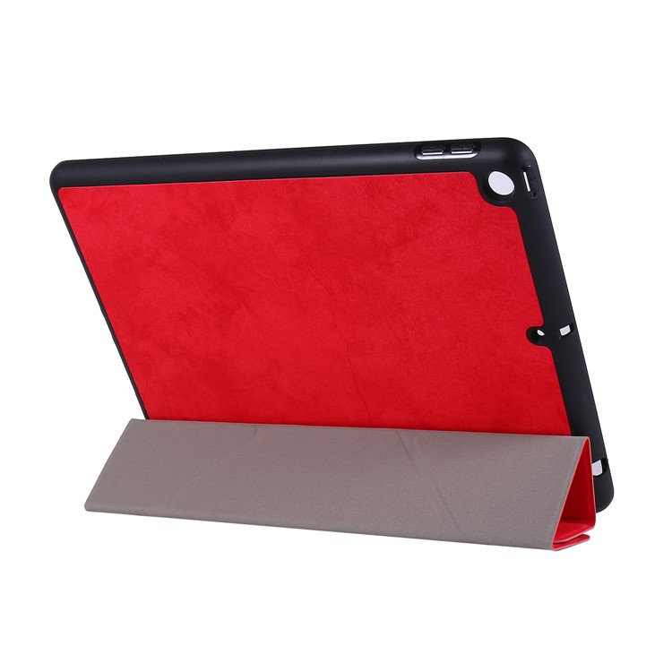 PU Leather Stand Tablet Case Shell with Pen Slot for iPad 10.2 (2019) - Red-5